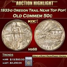 ***Major Highlight*** 1933-d Oregon Trail Old Commem Half Dollar Near Top Pop!  50c ms68 SEGS (fc)