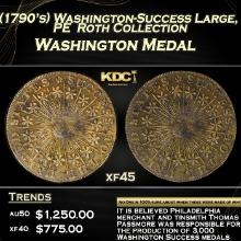 (1790's) Washington-Success Large, PE  Roth Collection Grades xf+