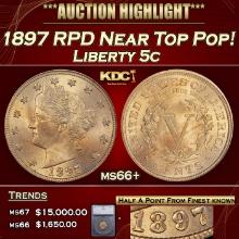 ***Major Highlight*** 1897 Liberty Nickel RPD Near Top Pop! 5c ms66+ SEGS (fc)