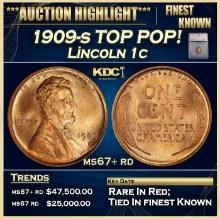 ***Major Highlight*** 1909-s Lincoln Cent TOP POP! 1c ms67+ rd SEGS (fc)