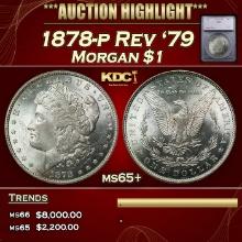 ***Major Highlight*** 1878-p Rev '79 Morgan Dollar $1 ms65+ SEGS (fc)