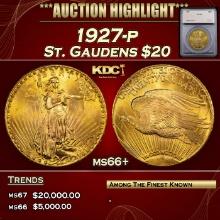 ***Major Highlight*** 1927-p Gold St. Gaudens Double Eagle $20 ms66+ SEGS (fc)