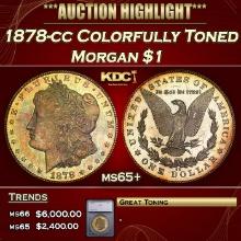 ***Major Highlight*** 1878-cc Morgan Dollar Colorfully Toned $1 ms65+ SEGS (fc)