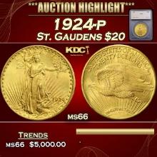 ***Major Highlight*** 1924-p Gold St. Gaudens Double Eagle $20 ms66 SEGS (fc)