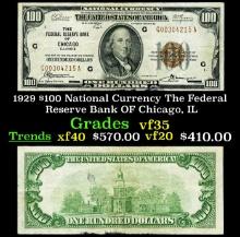 1929 $100 National Currency The Federal Reserve Bank OF Chicago, IL Grades vf++