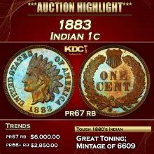 ***Major Highlight*** 1883 Proof Indian Cent 1c pr67 rb SEGS (fc)