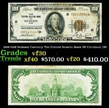 1929 $100 National Currency The Federal Reserve Bank OF Cleveland, OH Grades vf++