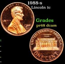 1988-s Proof Lincoln Cent 1c Grades GEM++ Proof Deep Cameo