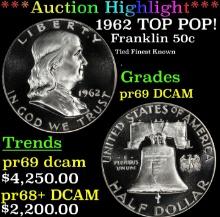 ***Major Highlight*** 1962 Proof Franklin Half Dollar TOP POP! 50c pr69 DCAM SEGS (fc)