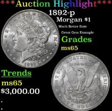 ***Major Highlight*** 1892-p Morgan Dollar $1 ms65 SEGS (fc)