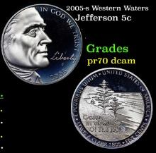 2005-s Western Waters Proof Jefferson Nickel 5c Grades GEM++ Proof Deep Cameo