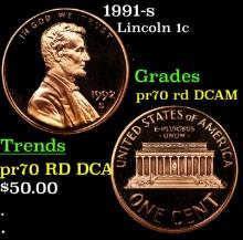 1991-s Proof Jefferson Nickel 5c pr70 dcam SEGS