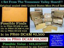 ***Auction Highlight*** Original sealed 1960 United States Mint Proof Set Tennessee Valley Hoard (Fc