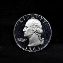 1986-s Proof Washington Quarter 25c Grades GEM++ Proof Deep Cameo