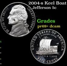 2004-s Keel Boat Proof Jefferson Nickel 5c Grades GEM++ Proof Deep Cameo