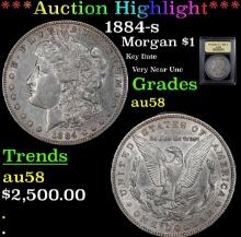 ***Major Highlight*** 1884-s Morgan Dollar $1 Choice AU/BU Slider USCG (fc)