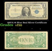 1957A $1 Blue Seal Silver Certificate Grades vf, very fine