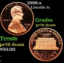 1998-s Proof Lincoln Cent 1c Grades GEM++ Proof Deep Cameo