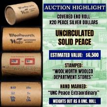 *EXCLUSIVE* Hand Marked "Unc Peace Extraordinary," x20 coin Covered End Roll! - Huge Vault Hoard  (F