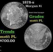 1878-s Morgan Dollar $1 Grades GEM Unc PL