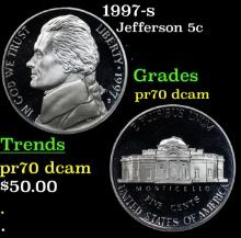 1998-s Proof Jefferson Nickel 5c pr70 dcam SEGS