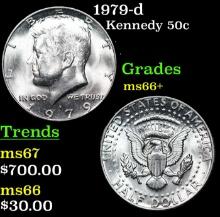 1979-d Kennedy Half Dollar 50c Grades GEM++ Unc