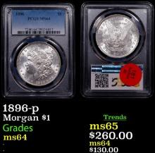 PCGS 1896-p Morgan Dollar 1 Graded ms64 By PCGS