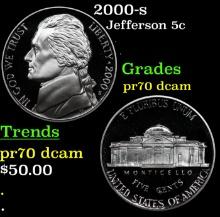 2002-s Proof Jefferson Nickel 5c pr70 dcam SEGS