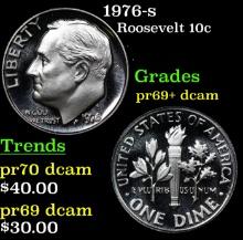 1976-s Proof Roosevelt Dime 10c Grades GEM++ Proof Deep Cameo