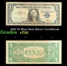 1957 $1 Blue Seal Silver Certificate Grades vf++