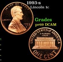 1993-s Proof Lincoln Cent 1c Grades GEM++ Proof Deep Cameo