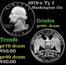 1979-s Ty I Proof Washington Quarter 25c Grades GEM++ Proof Deep Cameo