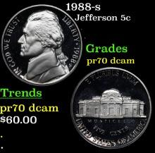 1992-s Proof Jefferson Nickel 5c pr70 dcam SEGS