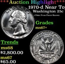 ***Auction Highlight*** 1970-d Washington Quarter Near Top Pop! 25c Graded ms67+ By SEGS (fc)