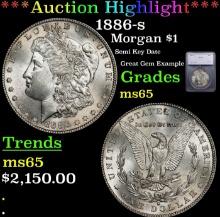 ***Major Highlight*** 1886-s Morgan Dollar $1 ms65 SEGS (fc)