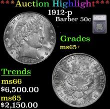 ***Major Highlight*** 1912-p Barber Half Dollars 50c ms65+ SEGS (fc)