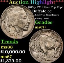 ***Major Highlight*** 1913-p TY I Buffalo Nickel Near Top Pop! 5c ms67+ SEGS (fc)