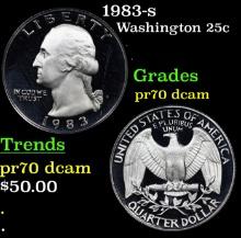 1983-s Proof Washington Quarter 25c Grades GEM++ Proof Deep Cameo