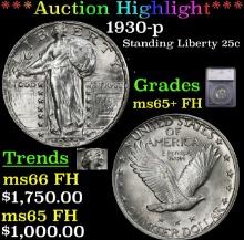 ***Major Highlight*** 1930-p Standing Liberty Quarter 25c ms65+ FH SEGS (fc)