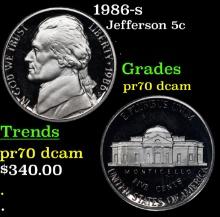 1992-s Proof Jefferson Nickel 5c pr70 dcam SEGS