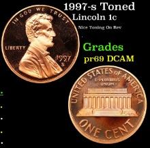 1997-s Proof Lincoln Cent Toned 1c Grades GEM++ Proof Deep Cameo