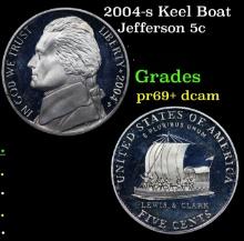 2004-s Keel Boat Proof Jefferson Nickel 5c Grades GEM++ Proof Deep Cameo