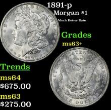 1891-p Morgan Dollar $1 Grades Select+ Unc