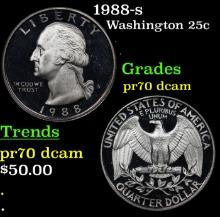 1988-s Proof Washington Quarter 25c GEM++ Proof Deep Cameo USCG