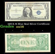 1957A $1 Blue Seal Silver Certificate Grades Choice AU/BU Slider