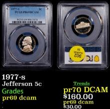 1977-s Proof Jefferson Nickel 5c pr69 dcam PCGS