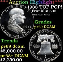 ***Major Highlight*** 1963 Proof Franklin Half Dollar TOP POP! 50c pr69 DCAM SEGS (fc)