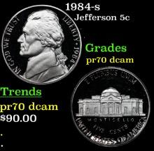 1986-s Proof Jefferson Nickel 5c pr70 dcam SEGS