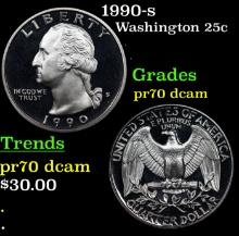 1990-s Proof Washington Quarter 25c Grades GEM++ Proof Deep Cameo