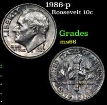 1986-p Roosevelt Dime 10c Grades GEM+ Unc